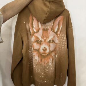 “FOX” BLEACH PAINTED HOODIE XL